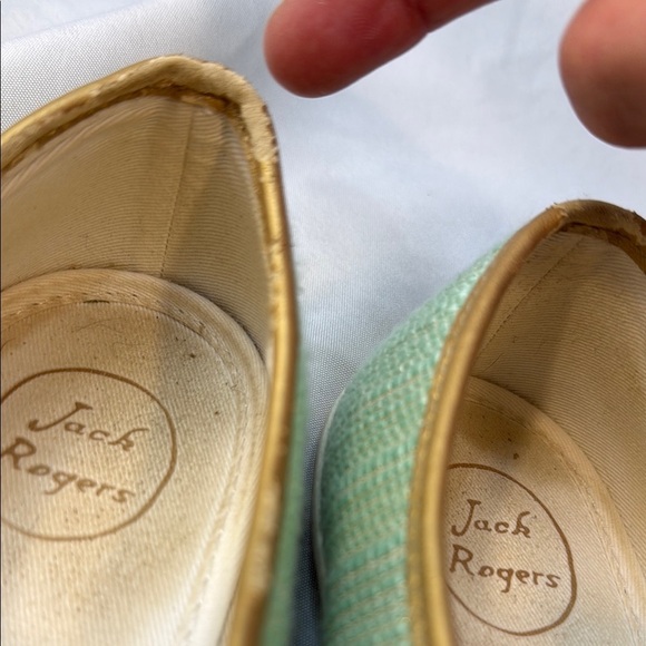 Jack Rogers Women's Mint Green & Gold Slip-On Sneakers, Size 7.5M, **READ** - Picture 10 of 14